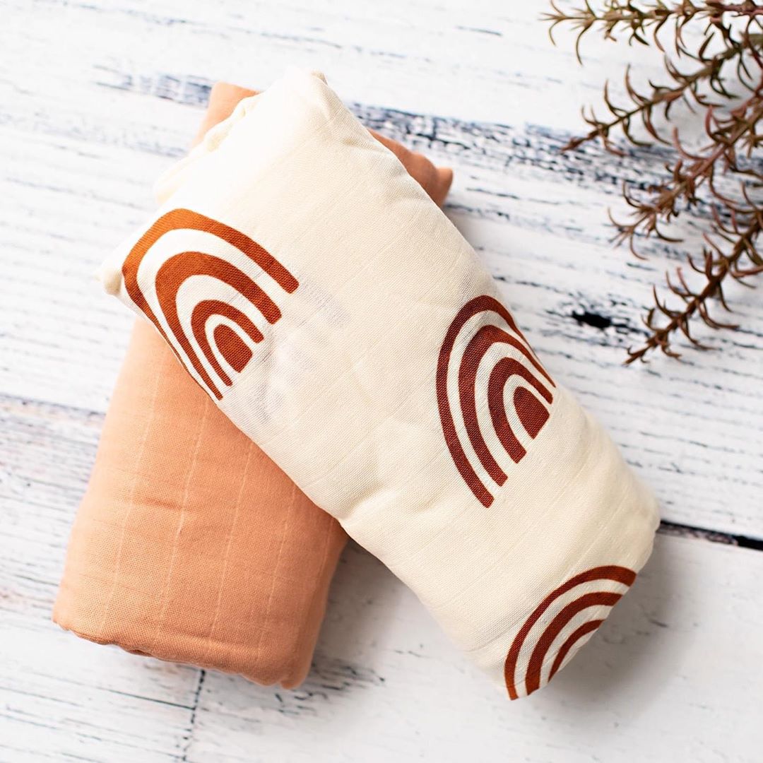 שמיכת עיטוף מוסלין במבוק 2 שכבות Jensen – נקודות חרדל