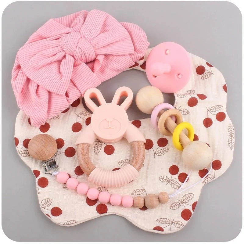 סט פפיון ונשכנים לתינוקת – צהוב סט
