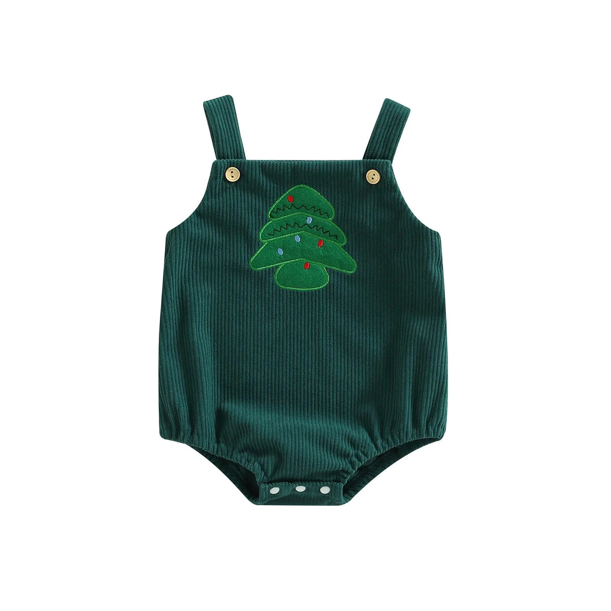 בגד גוף חג מולד ללא שרוולים לגיל 0-18 חודשים – ירוק