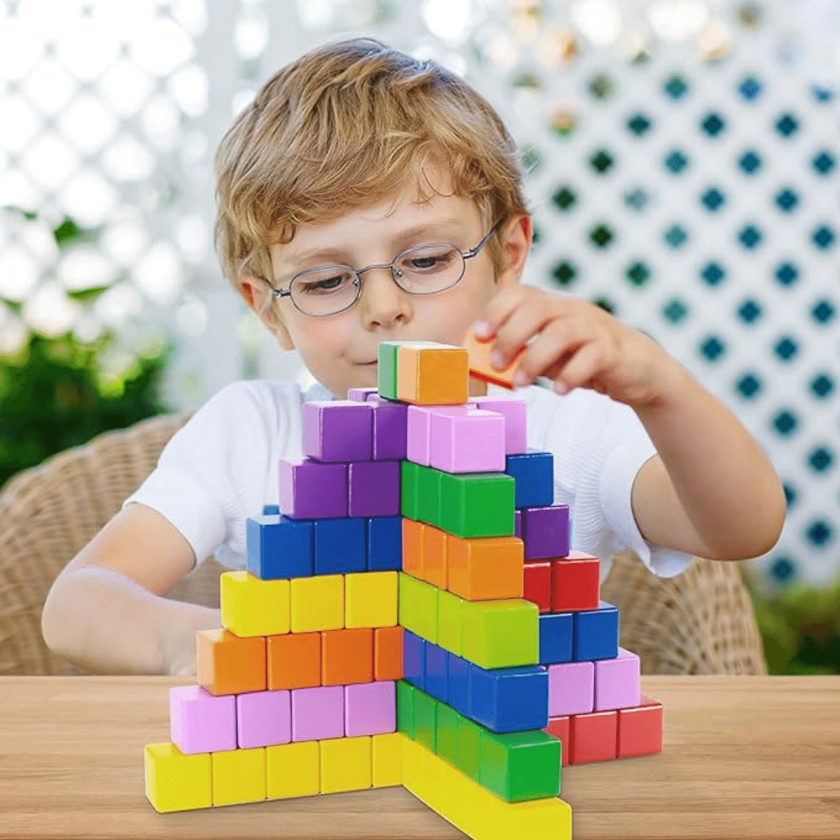 סט קוביות ערימה חינוכיות בצבעי הקשת – 50% הנחה היום