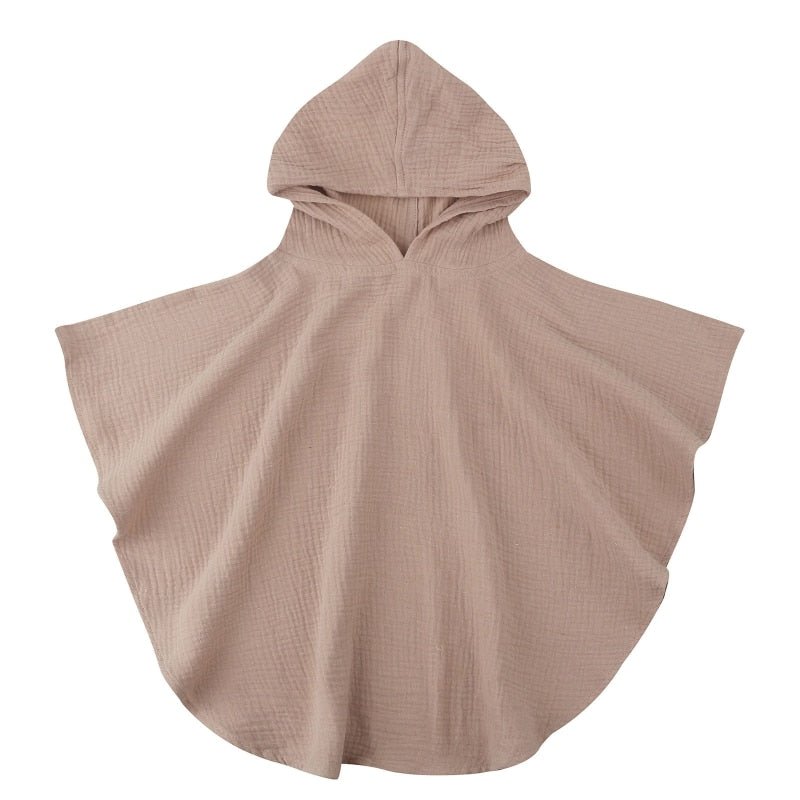 מגבת חוף מוסלין עם קפוצ׳ון – קשת קטנה בז׳
