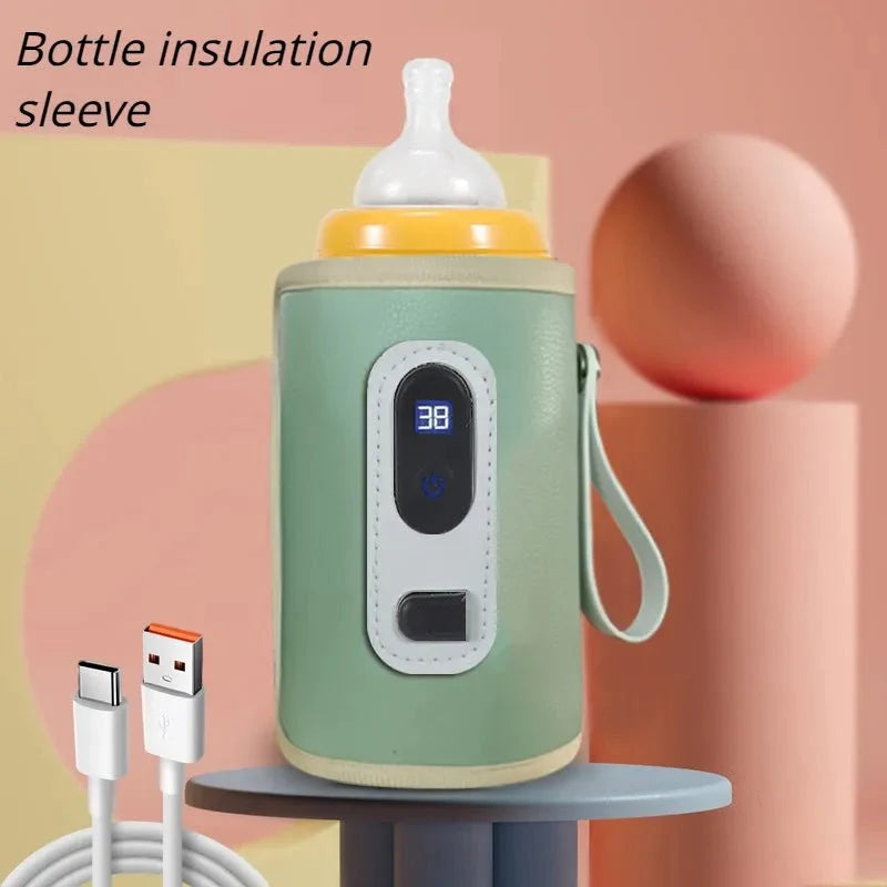 מחמם חלב נייד לתינוק בחיבור USB – ורוד