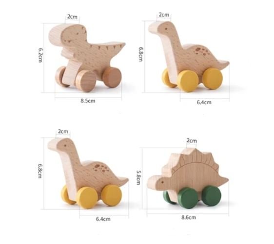 צעצועי דינוזאורים מעץ – תמונת מוצר